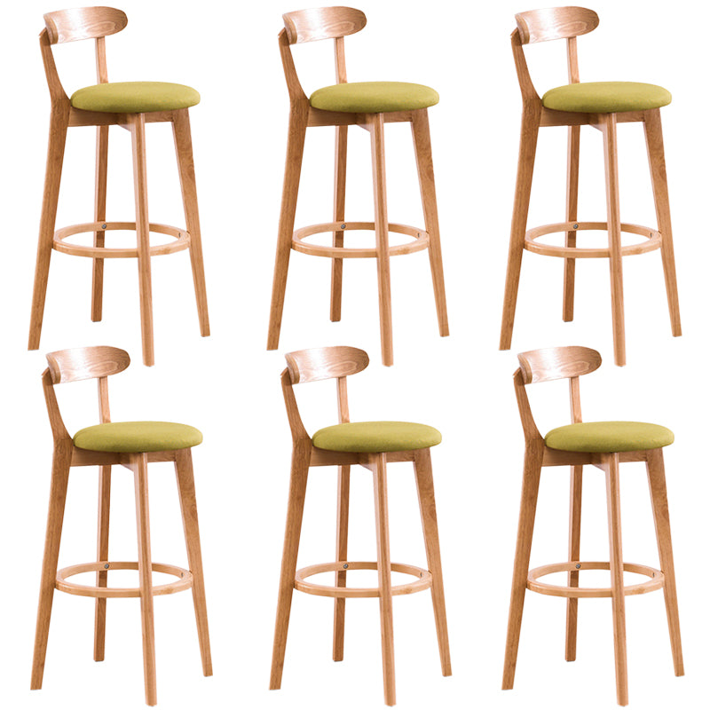 Contemporary Beech Home Barstool Matte Finish Upholstered Bar Stools