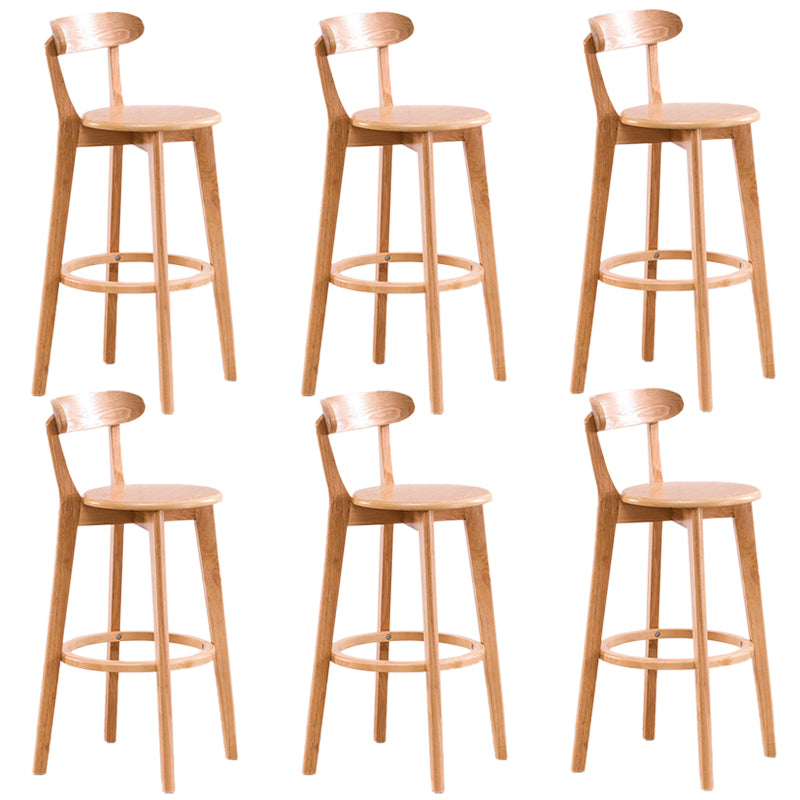 Contemporary Beech Home Barstool Matte Finish Upholstered Bar Stools