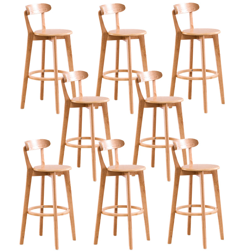 Contemporary Beech Home Barstool Matte Finish Upholstered Bar Stools