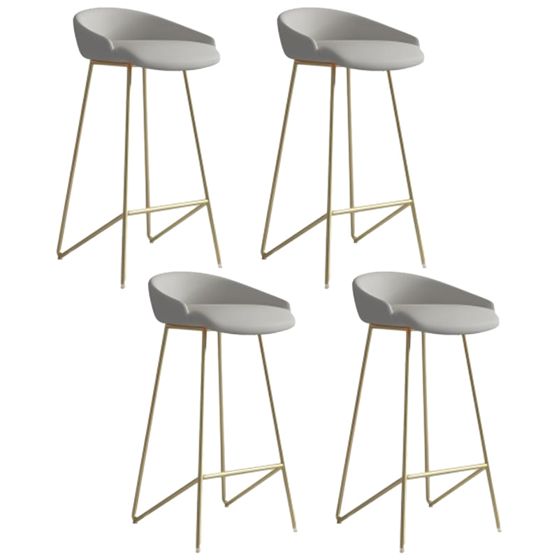 Faux Leather Armless Counter Stool Industrial Low Back Bar Stool