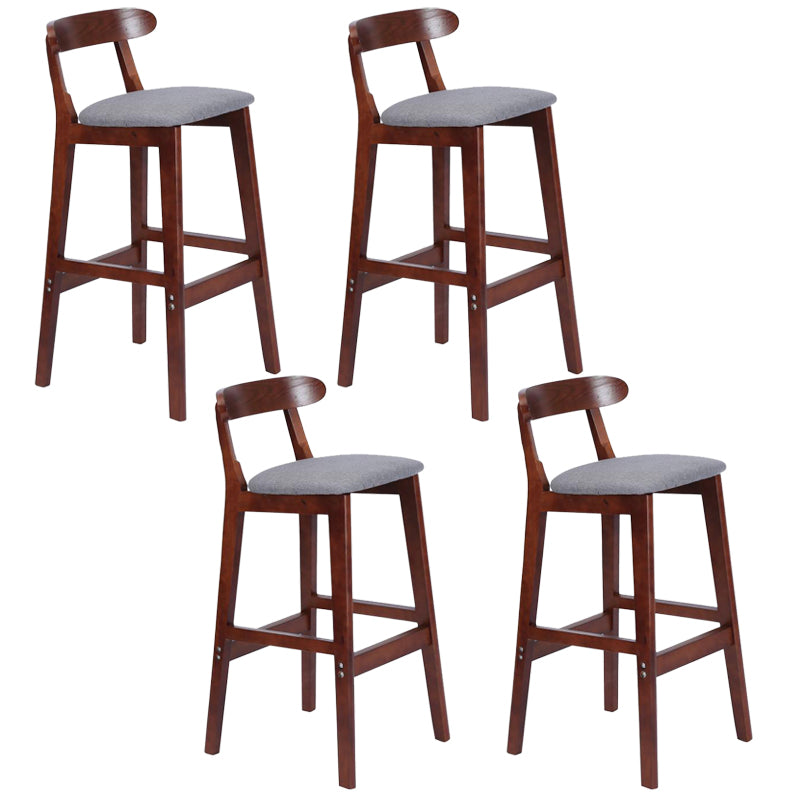 Modern Milk Tea Shop  Footrest Stool Matte Finish Upholstered Bar Stools