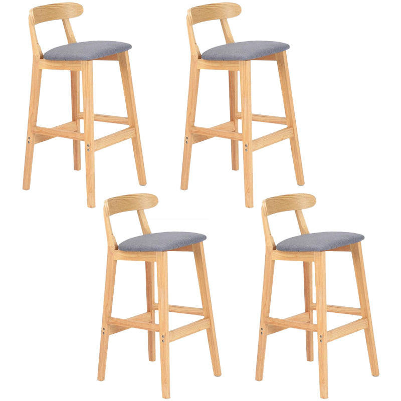 Modern Milk Tea Shop  Footrest Stool Matte Finish Upholstered Bar Stools