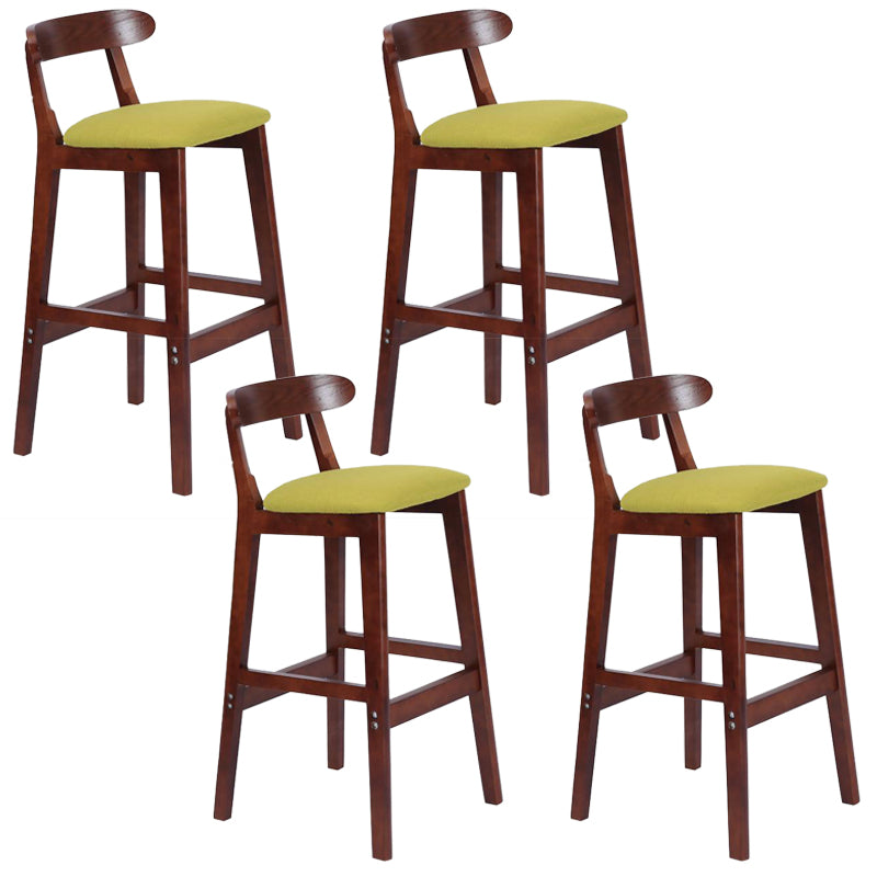 Modern Milk Tea Shop  Footrest Stool Matte Finish Upholstered Bar Stools