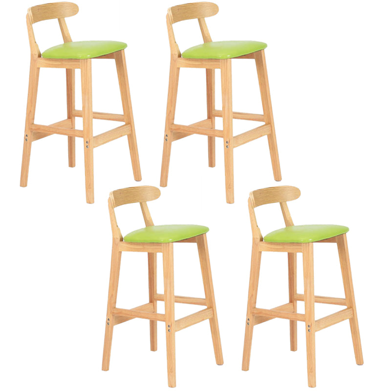 Modern Milk Tea Shop  Footrest Stool Matte Finish Upholstered Bar Stools