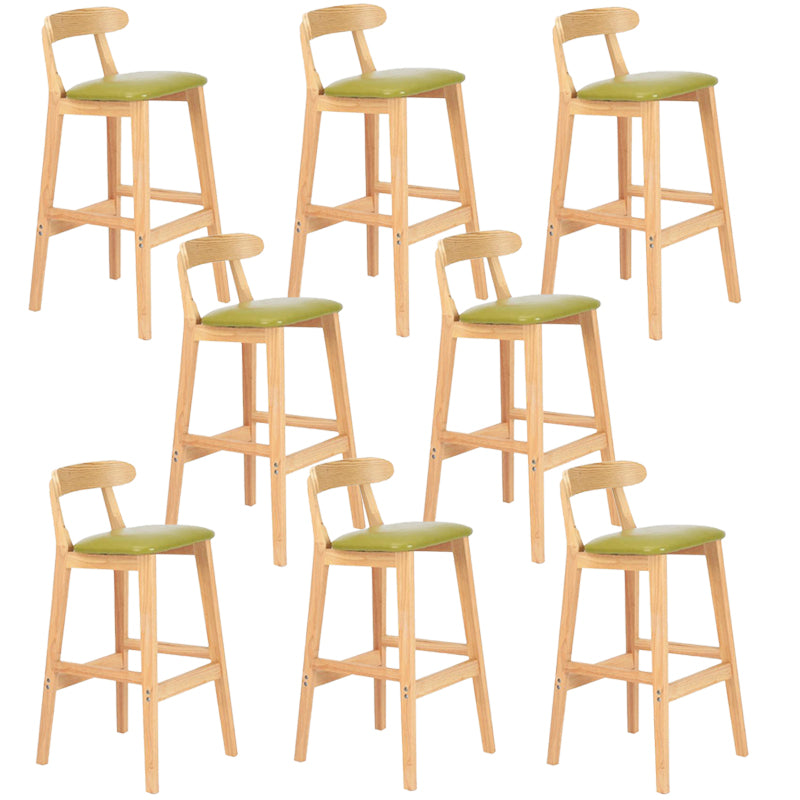 Modern Milk Tea Shop  Footrest Stool Matte Finish Upholstered Bar Stools