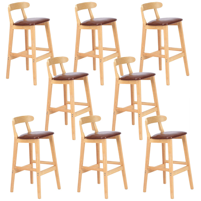 Modern Milk Tea Shop  Footrest Stool Matte Finish Upholstered Bar Stools