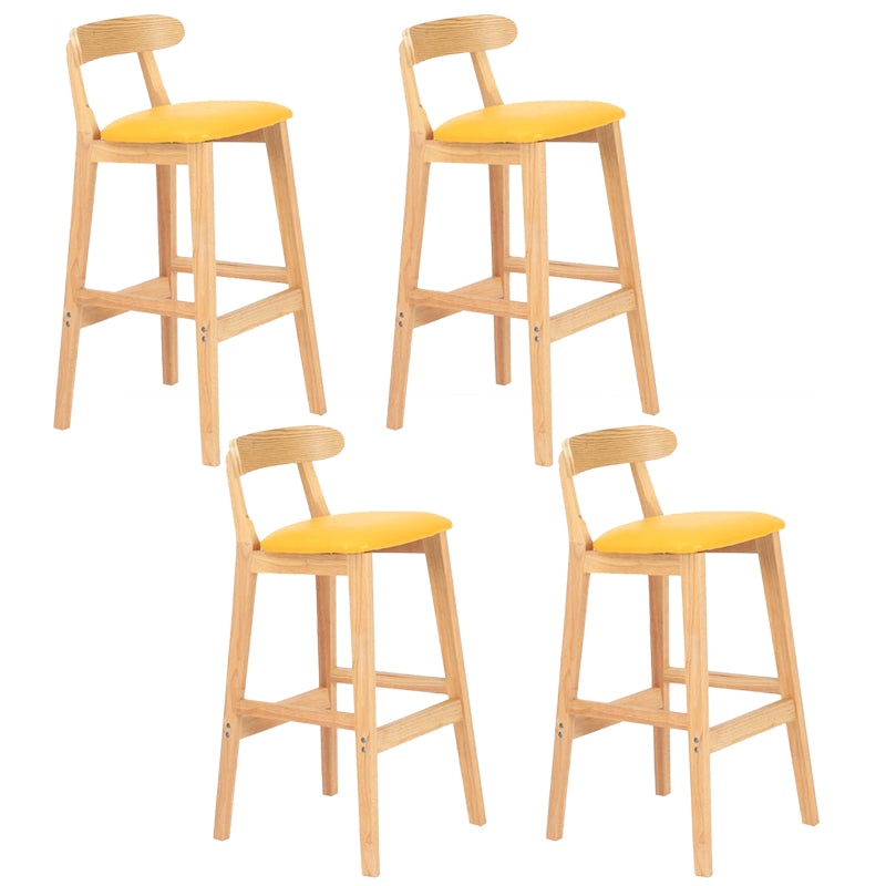 Modern Milk Tea Shop  Footrest Stool Matte Finish Upholstered Bar Stools