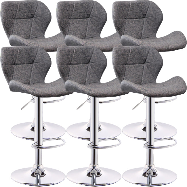 Scandinavian Metal Barstool Low Back PU Leather Furniture in Matte Finish for Indoor