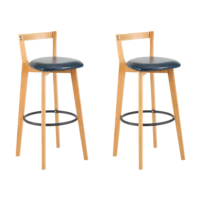 Scandinavian Wood Counter Stool Kitchen Furniture in Matte Finish