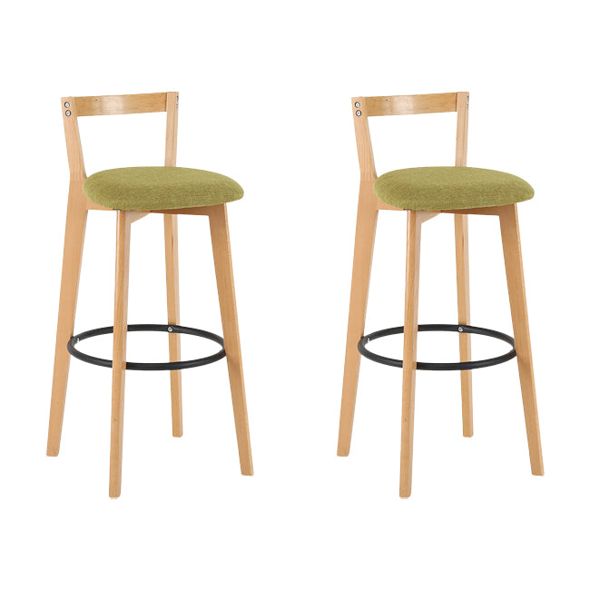Scandinavian Wood Counter Stool Kitchen Furniture in Matte Finish