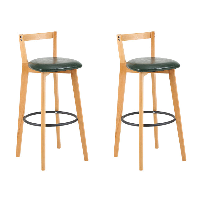 Scandinavian Wood Counter Stool Kitchen Furniture in Matte Finish