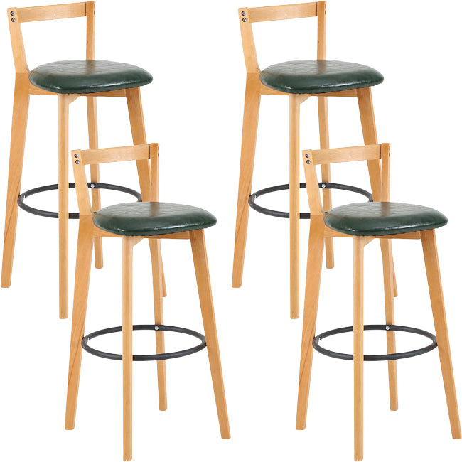 Scandinavian Wood Counter Stool Kitchen Furniture in Matte Finish