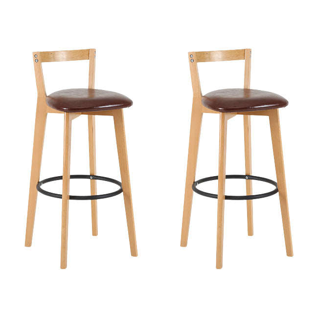 Scandinavian Wood Counter Stool Kitchen Furniture in Matte Finish
