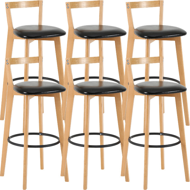 Scandinavian Wood Counter Stool Kitchen Furniture in Matte Finish