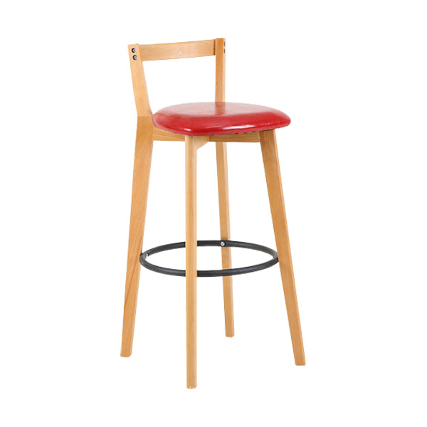 Scandinavian Wood Counter Stool Kitchen Furniture in Matte Finish