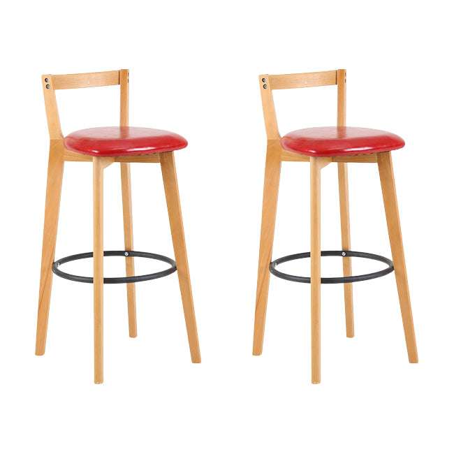 Scandinavian Wood Counter Stool Kitchen Furniture in Matte Finish