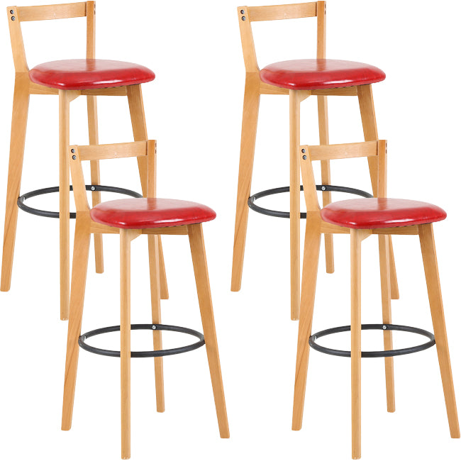 Scandinavian Wood Counter Stool Kitchen Furniture in Matte Finish