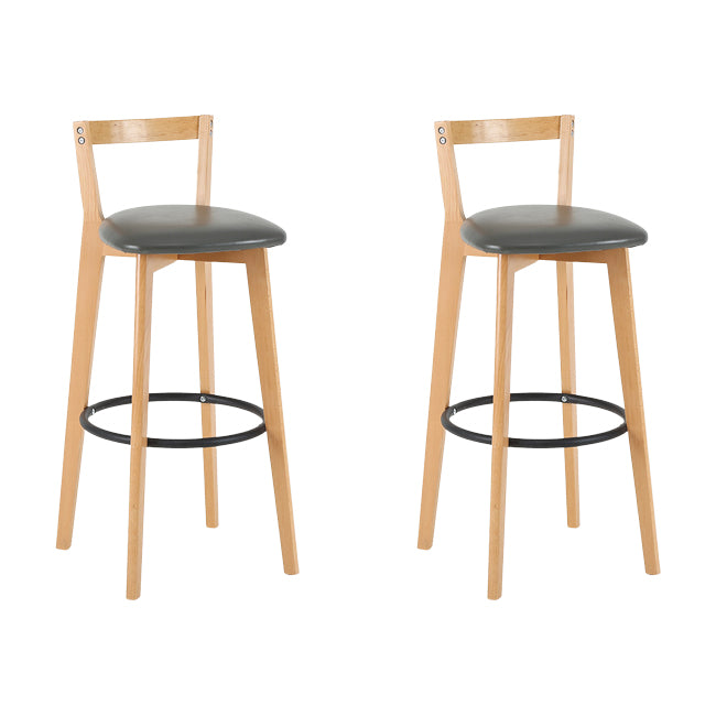 Scandinavian Wood Counter Stool Kitchen Furniture in Matte Finish