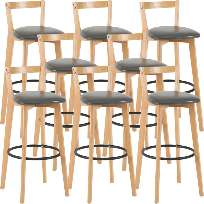 Scandinavian Wood Counter Stool Kitchen Furniture in Matte Finish