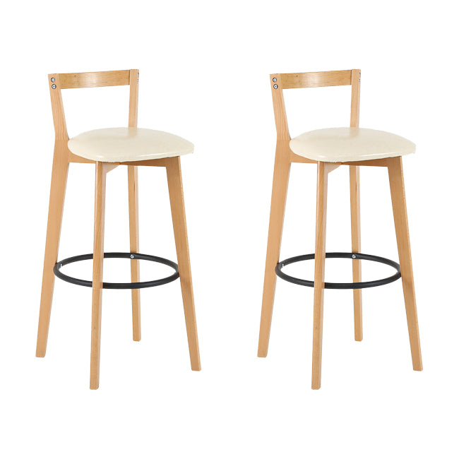 Scandinavian Wood Counter Stool Kitchen Furniture in Matte Finish
