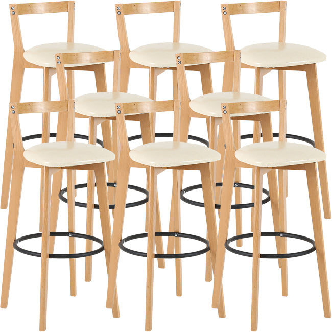 Scandinavian Wood Counter Stool Kitchen Furniture in Matte Finish