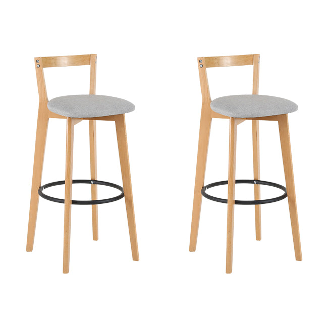 Scandinavian Wood Counter Stool Kitchen Furniture in Matte Finish