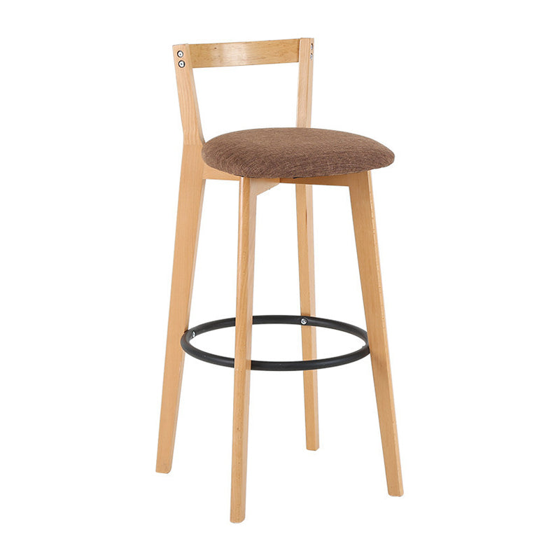 Scandinavian Wood Counter Stool Kitchen Furniture in Matte Finish