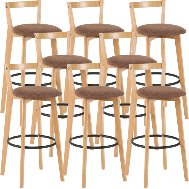 Scandinavian Wood Counter Stool Kitchen Furniture in Matte Finish