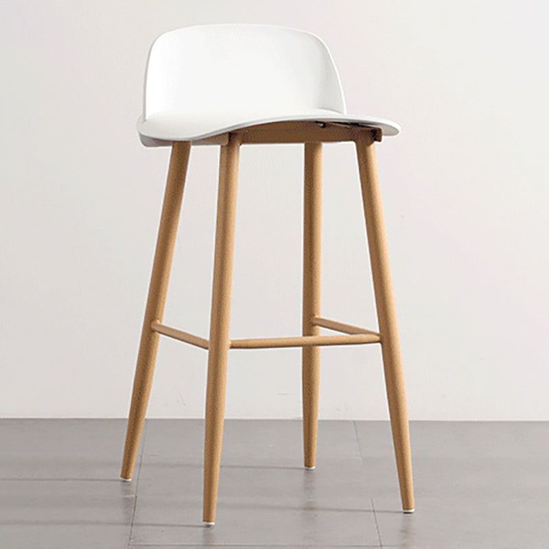 Scandinavian Plastic Barstool Plastic Furniture with Metal Legs in Matte Finish