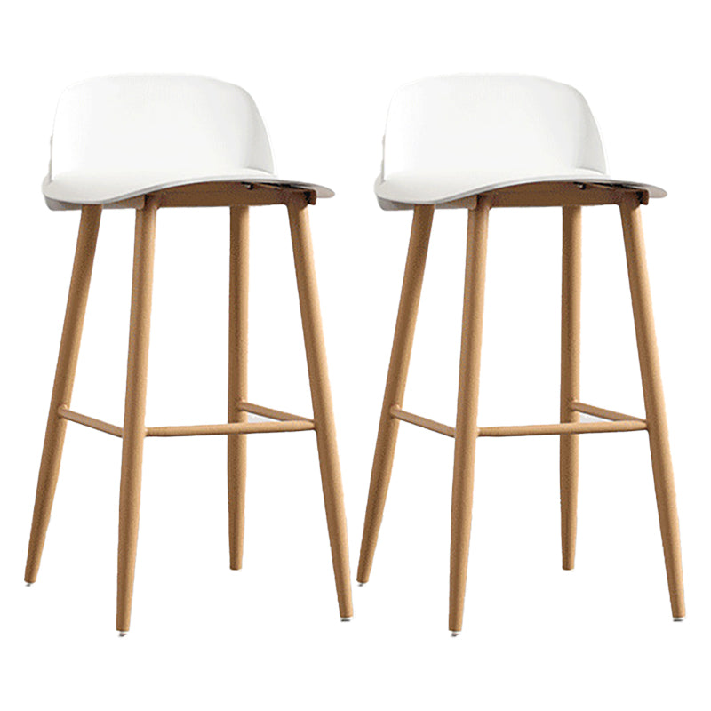 Scandinavian Plastic Barstool Plastic Furniture with Metal Legs in Matte Finish