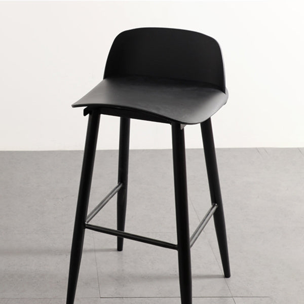 Scandinavian Plastic Barstool Plastic Furniture with Metal Legs in Matte Finish
