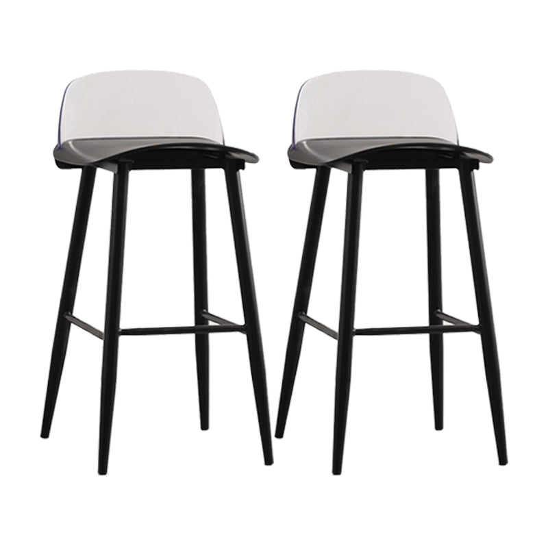 Scandinavian Plastic Barstool Plastic Furniture with Metal Legs in Matte Finish
