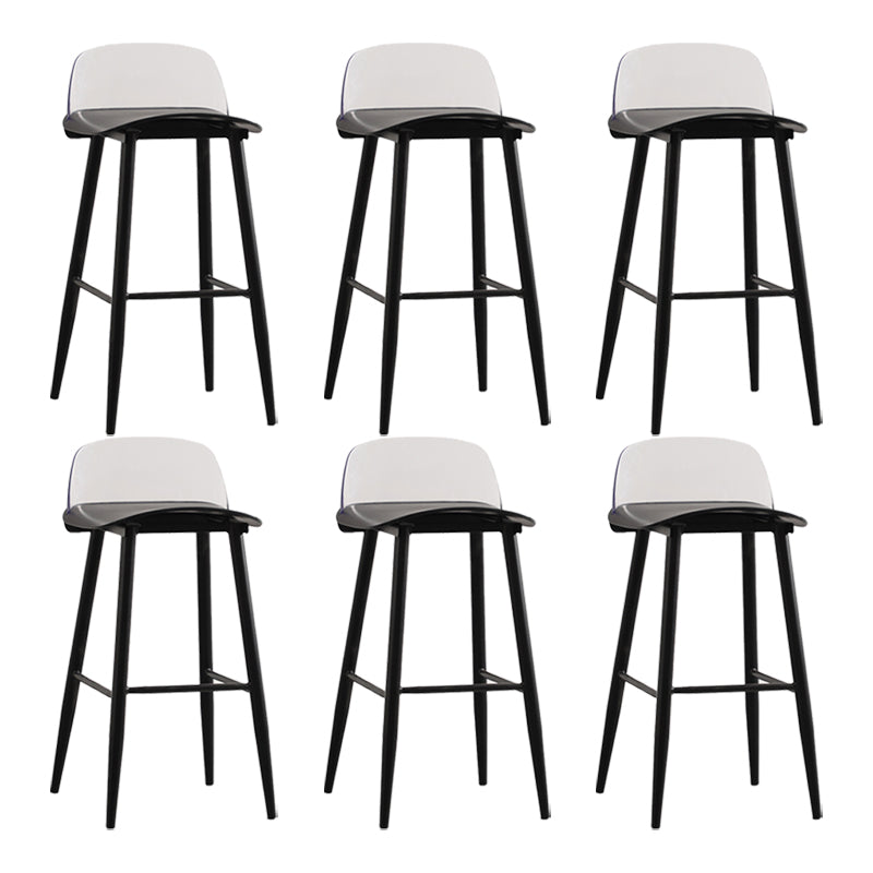 Scandinavian Plastic Barstool Plastic Furniture with Metal Legs in Matte Finish