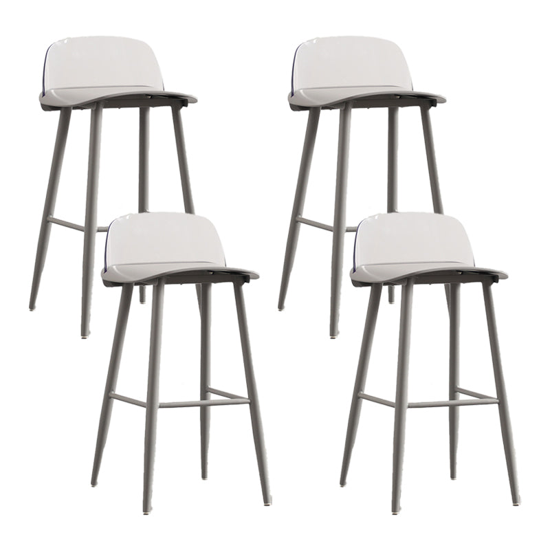 Scandinavian Plastic Barstool Plastic Furniture with Metal Legs in Matte Finish