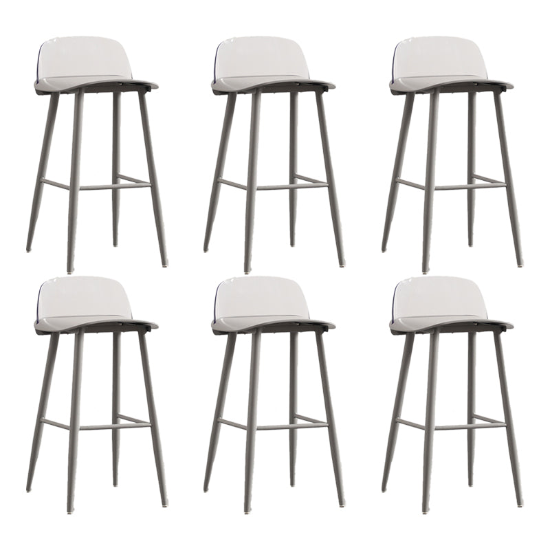 Scandinavian Plastic Barstool Plastic Furniture with Metal Legs in Matte Finish