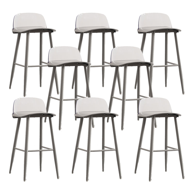 Scandinavian Plastic Barstool Plastic Furniture with Metal Legs in Matte Finish
