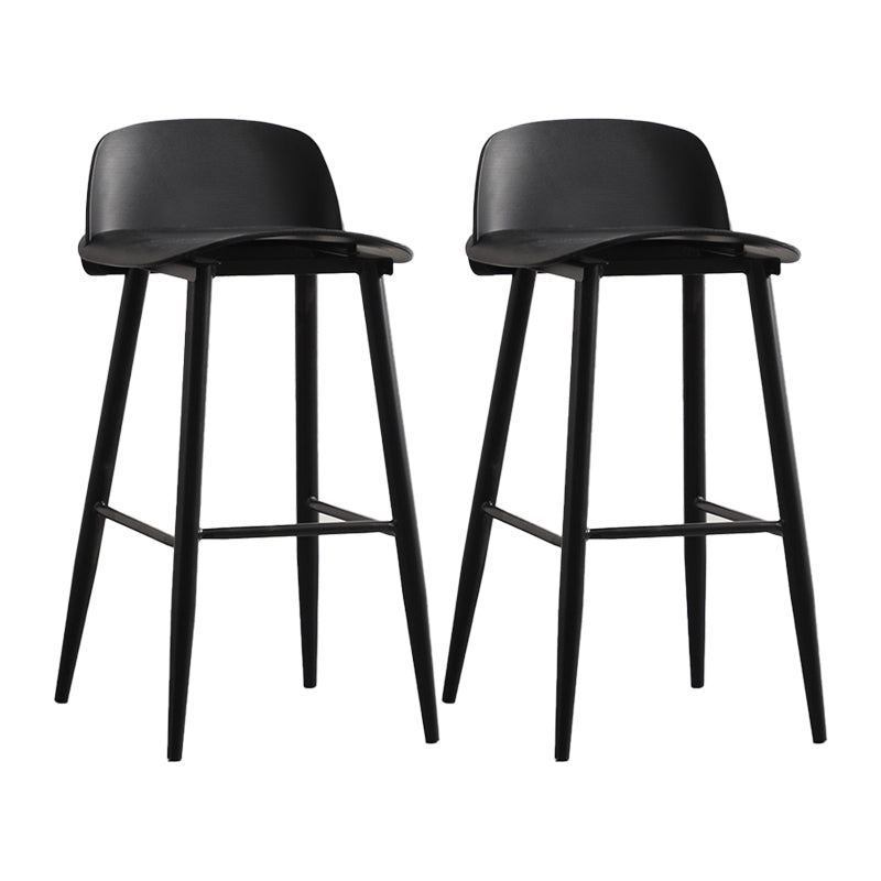 Scandinavian Plastic Barstool Plastic Furniture with Metal Legs in Matte Finish