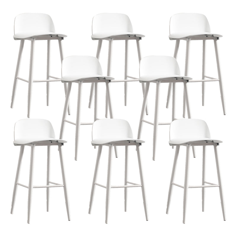 Scandinavian Plastic Barstool Plastic Furniture with Metal Legs in Matte Finish