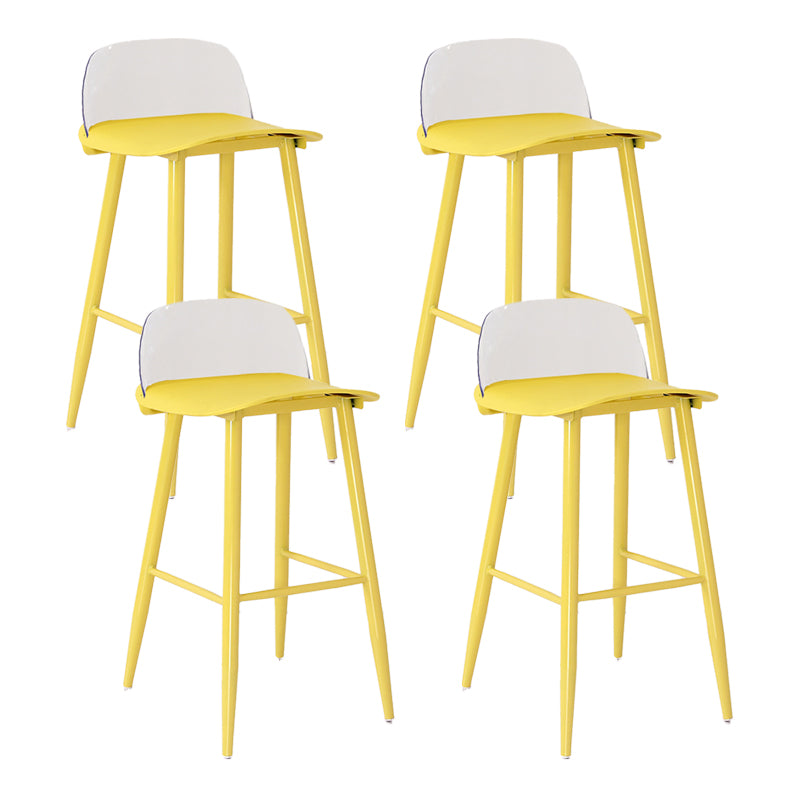 Scandinavian Plastic Barstool Plastic Furniture with Metal Legs in Matte Finish