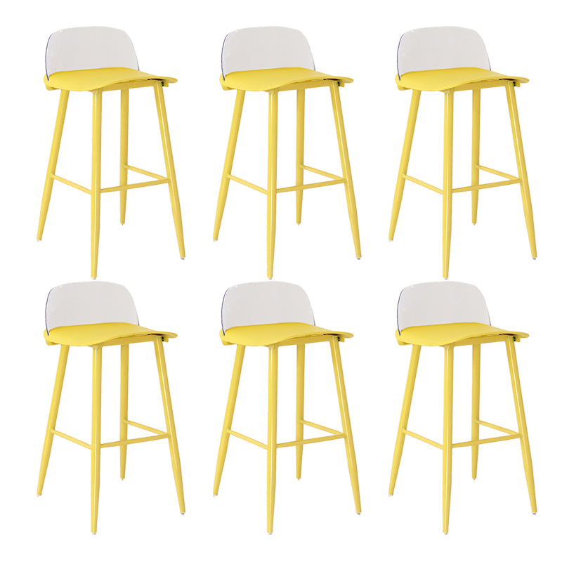 Scandinavian Plastic Barstool Plastic Furniture with Metal Legs in Matte Finish