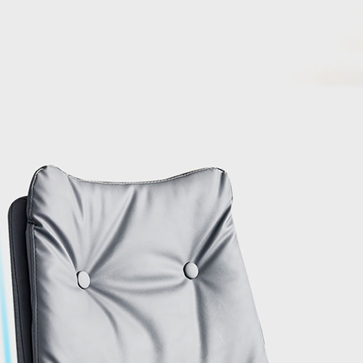 Scandinavian Metal Stool Faux Leather Upholstered Counter Stool in Matte Finish