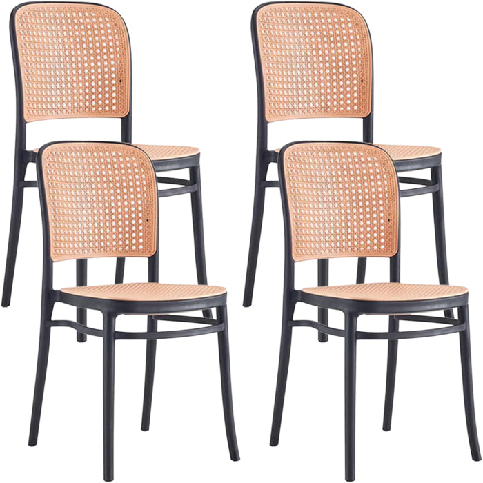 Scandinavian Plastic Barstool Plastic Furniture Rectangle Seat in Matte Finish