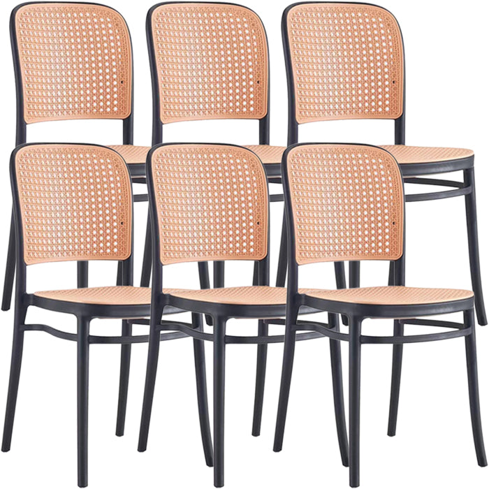 Scandinavian Plastic Barstool Plastic Furniture Rectangle Seat in Matte Finish