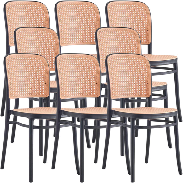 Scandinavian Plastic Barstool Plastic Furniture Rectangle Seat in Matte Finish