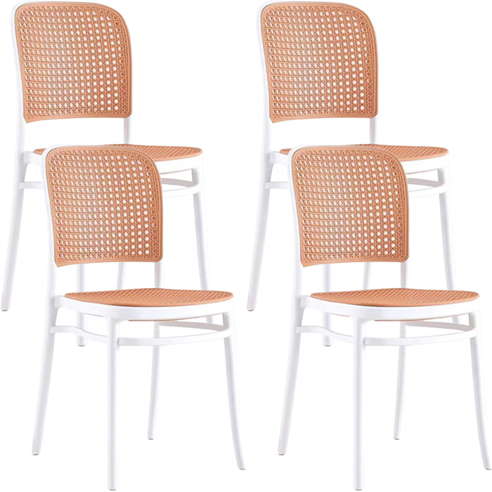 Scandinavian Plastic Barstool Plastic Furniture Rectangle Seat in Matte Finish