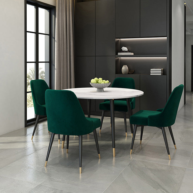 Contemporary Style Round Table Set 1/2/5/7 Pieces Dining Set for Home