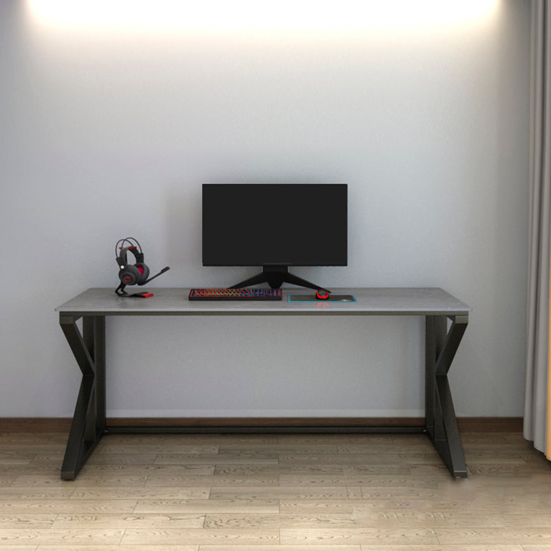 Stone Industrial Writing Desk Rectangular Gaming Desk for Home