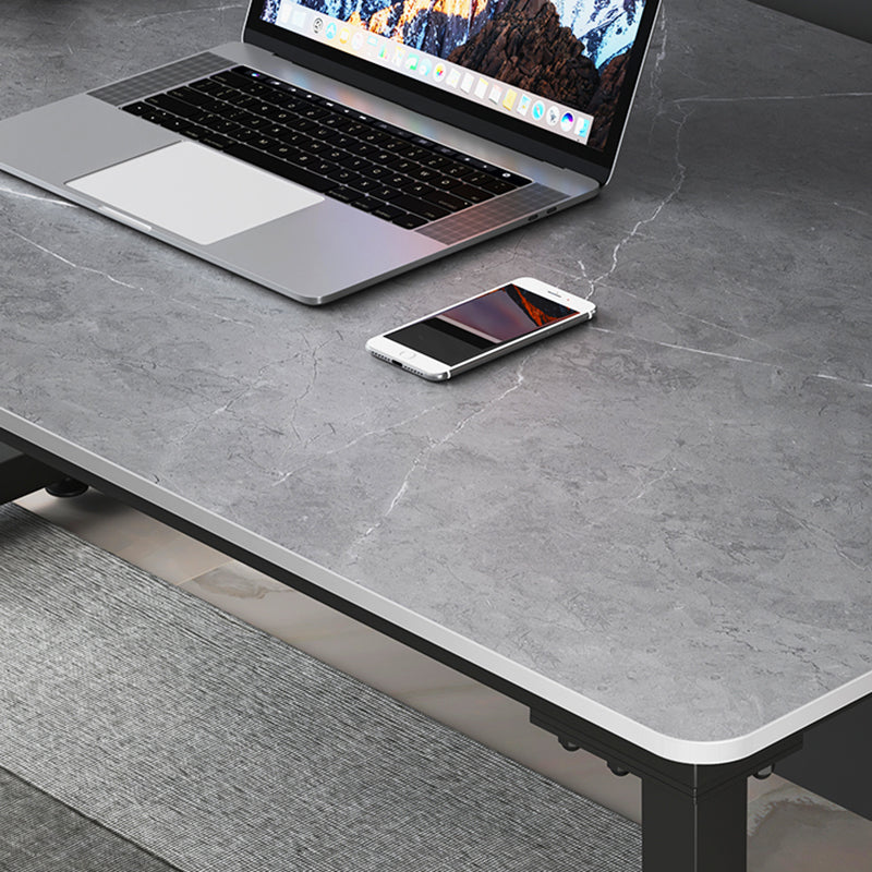 Contemporary Stone Writing Desk Sled Rectangular  Office Desk for Home