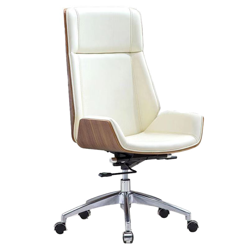 Contemporary Chair Faux Leather Adjustable Seat Height Office Chair
