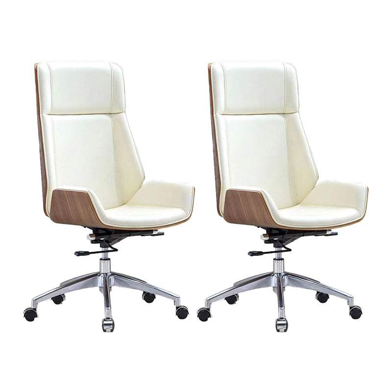 Contemporary Chair Faux Leather Adjustable Seat Height Office Chair